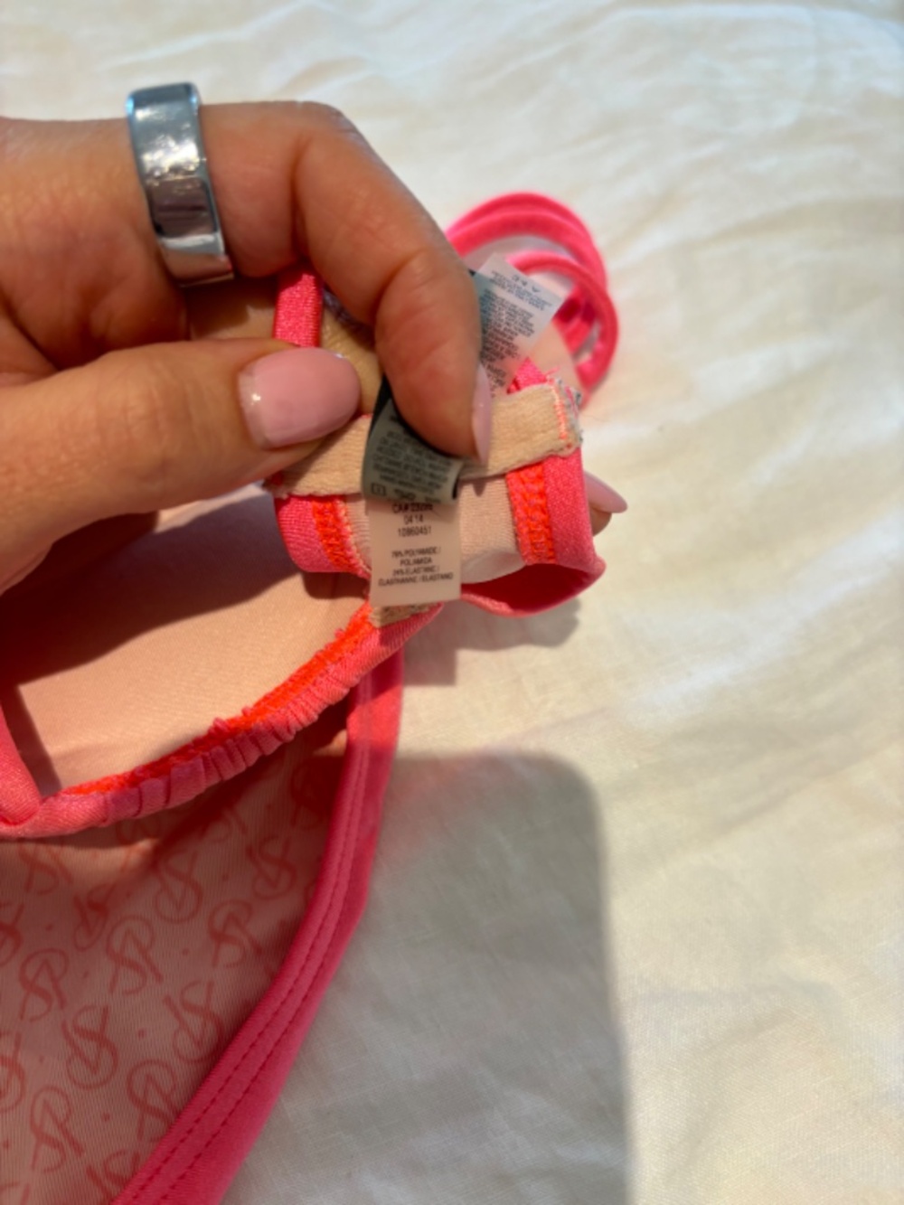 Victoria’s Secret Coral Pink Push Up Bikini Set 34A TOP Medium BOTTOM - Picture 11 of 14